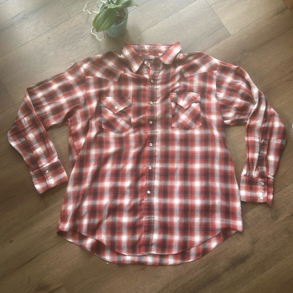 Plains Western Snap Vintsge Shirt !! XL